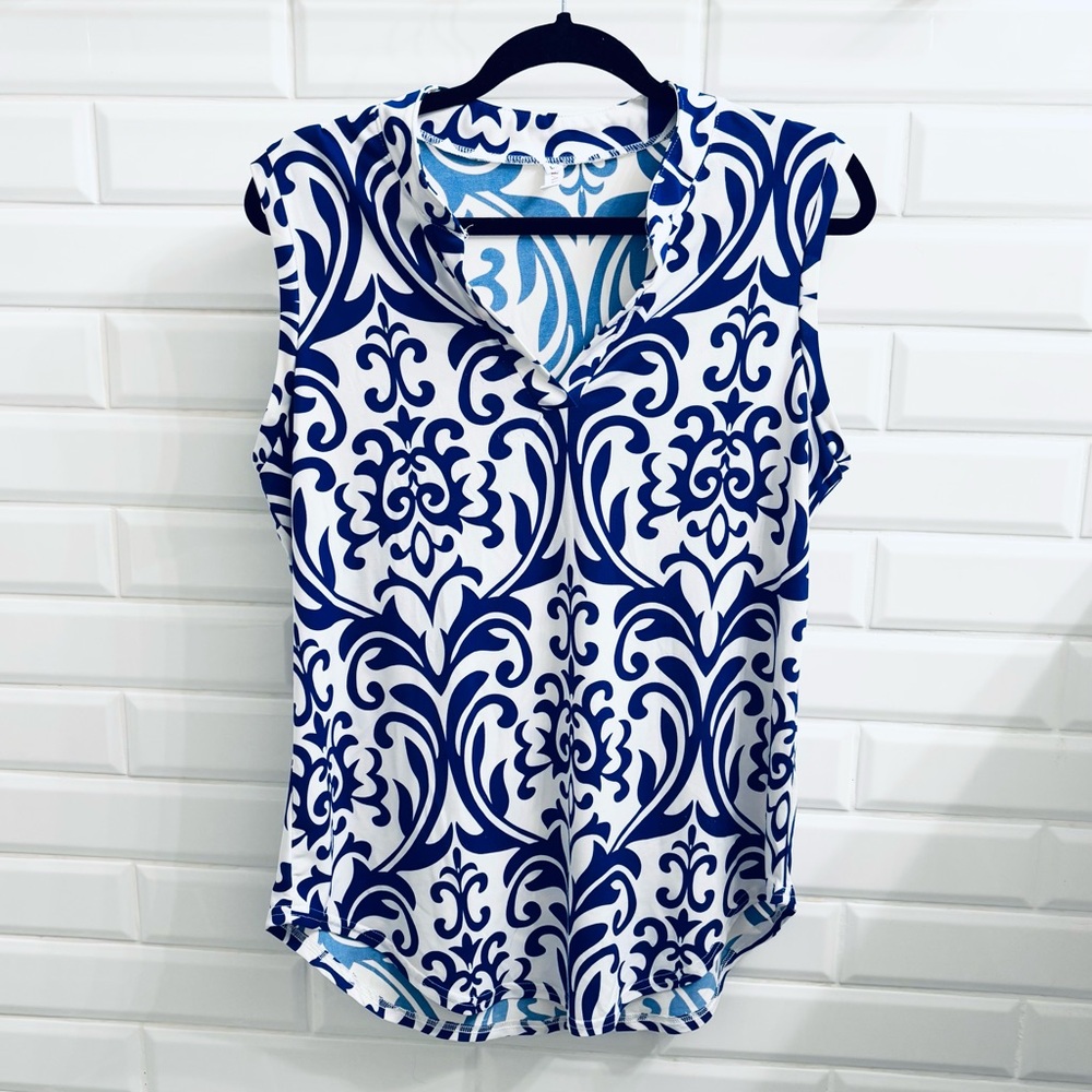 Halife Women’s Patterned Sleeveless Top - Picture 1 of 5